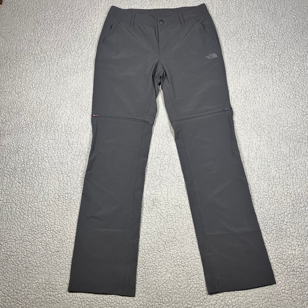 The North Face Paramount Convertible Pants Shorts Black Womens Size 2 Trekking